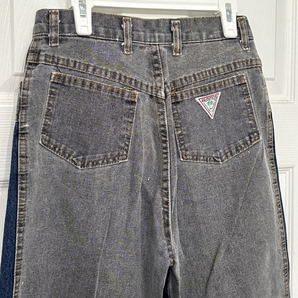 Vintage 90s Palmetto High Rise Jeans Women 9 Color block Tapered USA Cotton - Picture 8 of 11